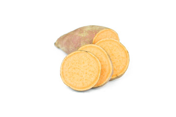 Sweet potato isolated on white background