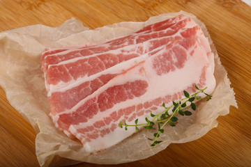 Raw bacon