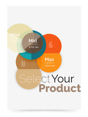 Business flyer circle abstract background