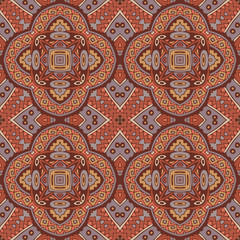 Abstract seamless doodle vector pattern for fabric