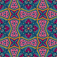seamless pattern colorful Geometric ornament