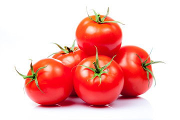 Tomato vegetables isolated on white background