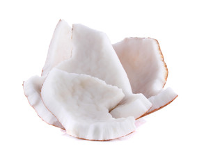 coconut on white background