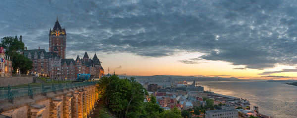 Naklejka premium Panorama Quebecu
