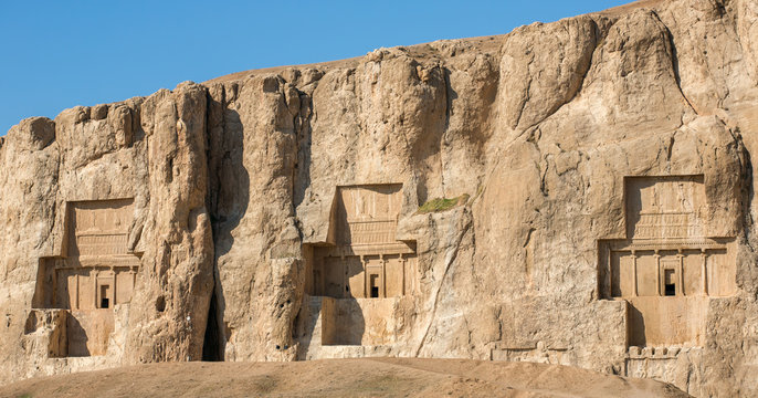 Naqsh-e Rustam, an ancient necropolis in Pars Province, Iran. Pa