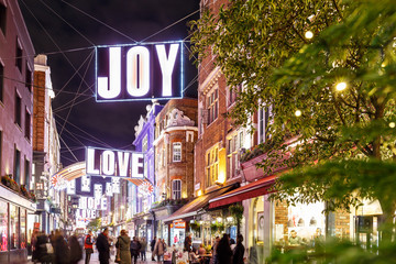 Christmas lights 2016 in Carnaby, London