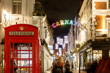 Christmas lights 2016 in Carnaby, London