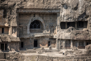 Ajanta caves near Aurangabad, Maharashtra state in India