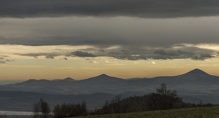 Ceske Stredohori mountains in autumn time