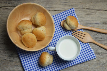 bread and fork and spoon