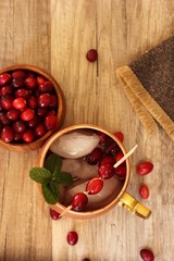 Cranberry mule cocktail