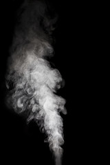 close up of smoke on black background