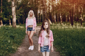 Fototapeta premium young family mother and daughter