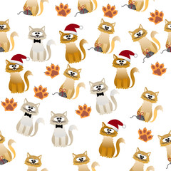 pattern with cute cats