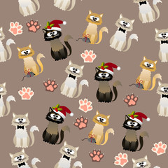 pattern with cute cats