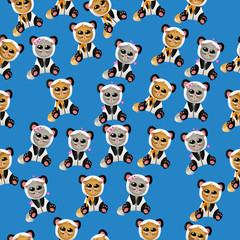 cat in panda costume