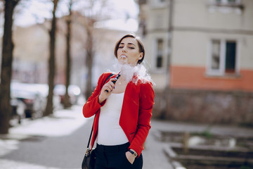 girl with the electronic cigarette