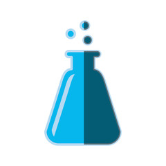 chemistry flask glass icon vector illustration graphic