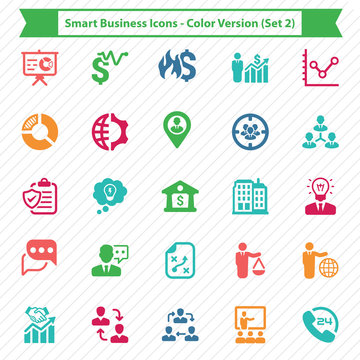 Smart Business Icons - Color Version (Set 2)