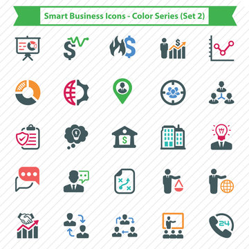 Smart Business Icons - Color Series (Set 2)