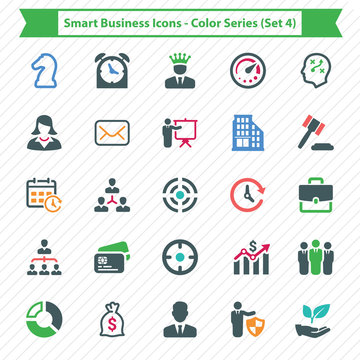 Smart Business Icons - Color Series (Set 4)