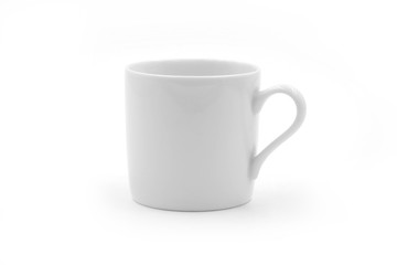 white cup on white background