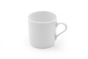 white cup on white background