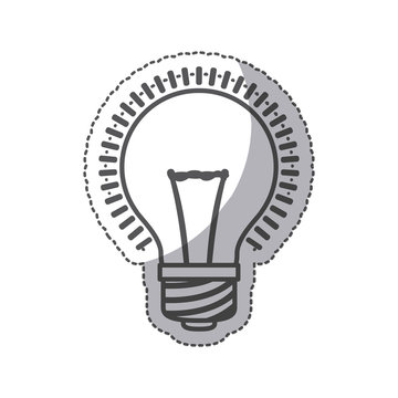 Light bulb icon. Energy power technology and electricity theme. Isolated design. Vector illustration