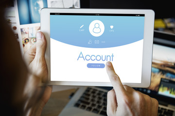 Account User Profile Registration Concept