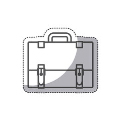 Suitcase icon. Business travel baggage and lugagge theme. Isolated design. Vector illustration