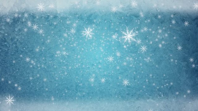 snow fall ice background blue
