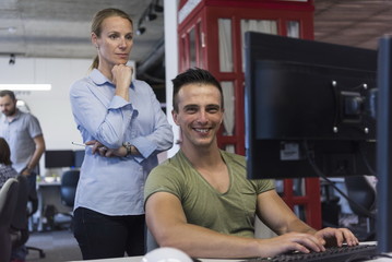 business couple at office