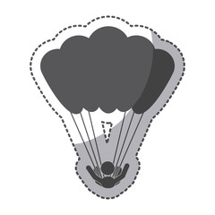 Pictogram practice parachuting icon. Sport hobby people person and human theme. Isolated design. Vector illustration