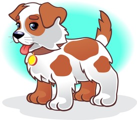 Fototapeta premium Cute puppy cartoon