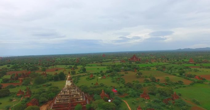 4k Bagan Aerial Myanmar