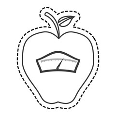 Delicious apple fruit icon vector illustration design
