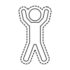 Fitnesss male pictogram icon vector illustration design