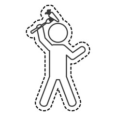 Fitnesss male pictogram icon vector illustration design