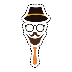 Hipster fashion lifestyle icon vector illustration graphic design