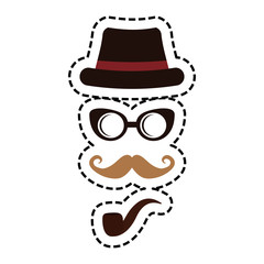 Hipster fashion lifestyle icon vector illustration graphic design