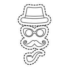 Hipster fashion lifestyle icon vector illustration graphic design