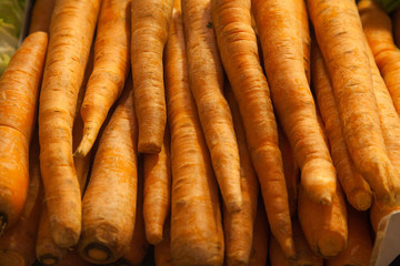 Carrots at Pike Place Market Seattle Washington