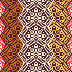 Ethnic floral seamless pattern