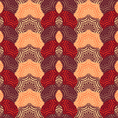 Ethnic floral seamless pattern