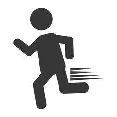 man running pictogram icon vector illustration graphic design