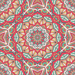 Ethnic floral seamless pattern