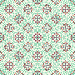 Ethnic floral seamless pattern
