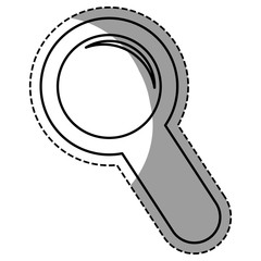 Magnifying glass lupe icon vector illustration graphic design