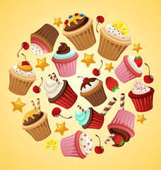 Cupcake Elements : Vector Illustration