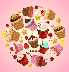 Cupcake Elements : Vector Illustration